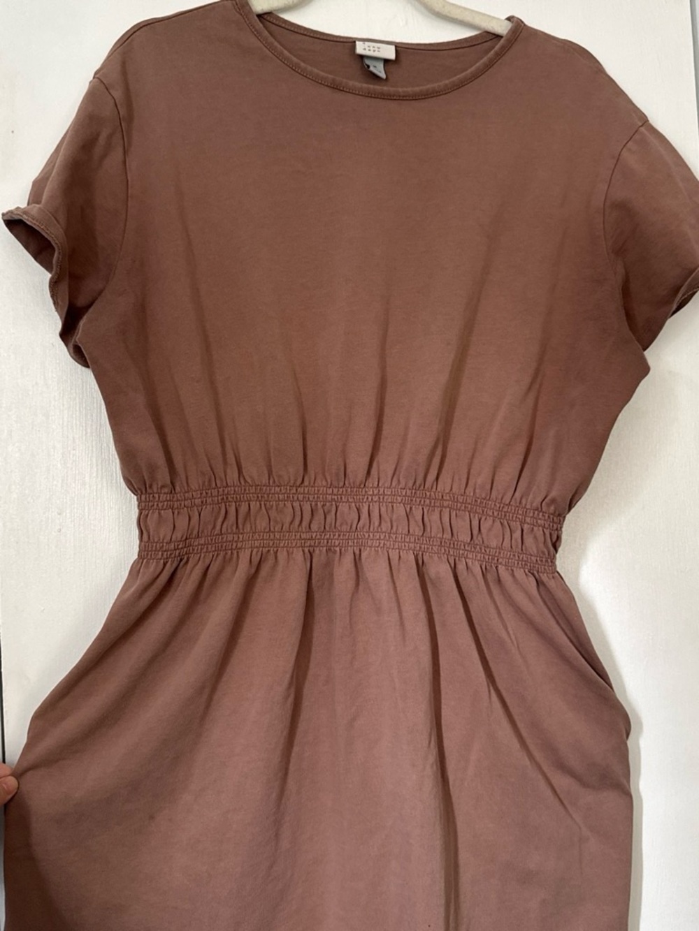 A new day  Mauve Brown Cinched-Waist Women’s dress